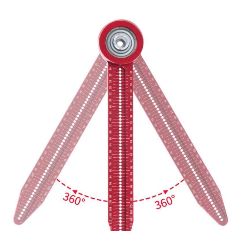 Aluminum Alloy Center Axis Circle Drawing Compass, Mini Woodworking Hole Ruler, DIY Line Marking Tool, Precision Measuring Tape