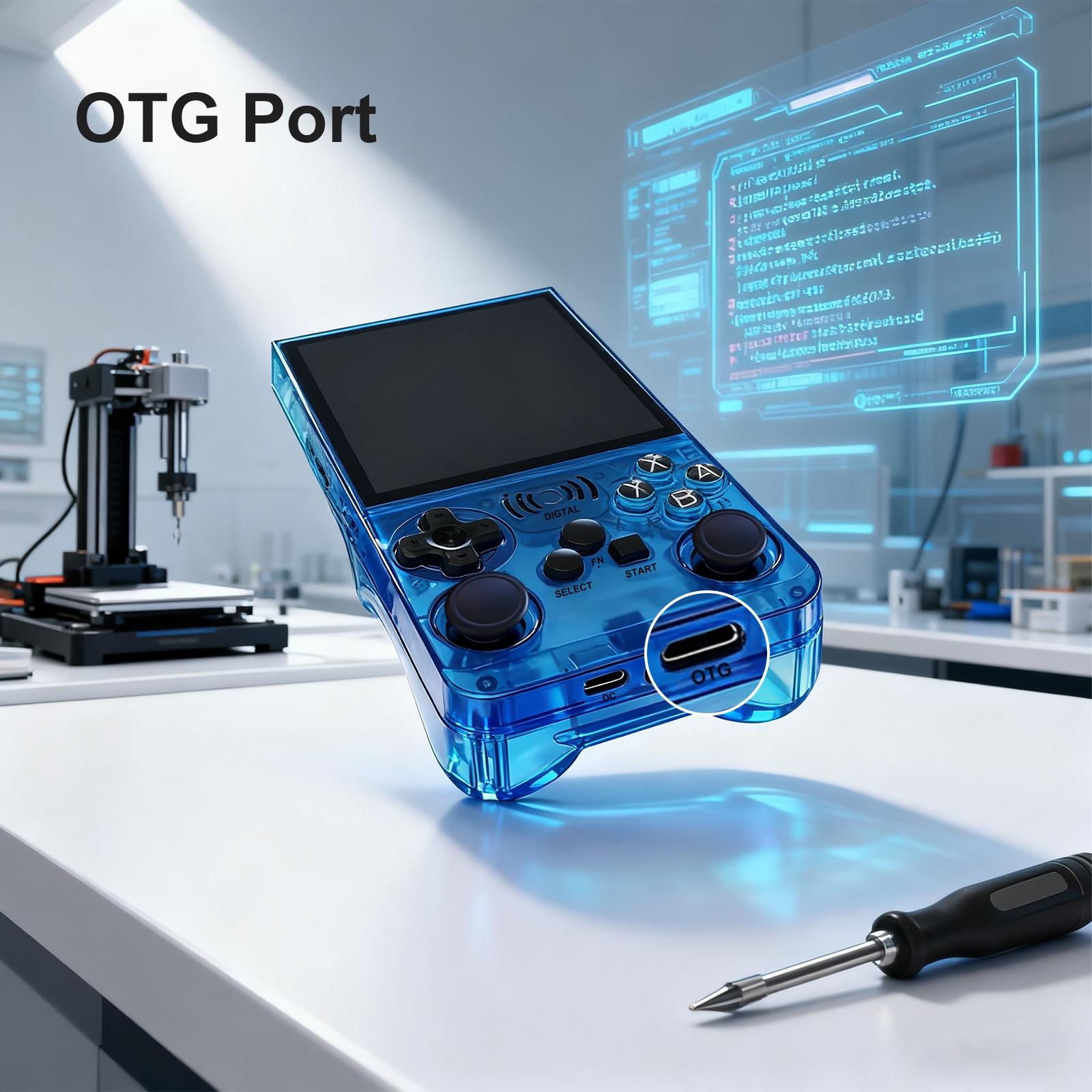 GAMINJA Upgraded ANS13 Open-Source Handheld Game Console, Portable Design with over 15,000 Games, Perfect Gift for Retro Gaming Enthusiasts, Rechargeable Portable Console