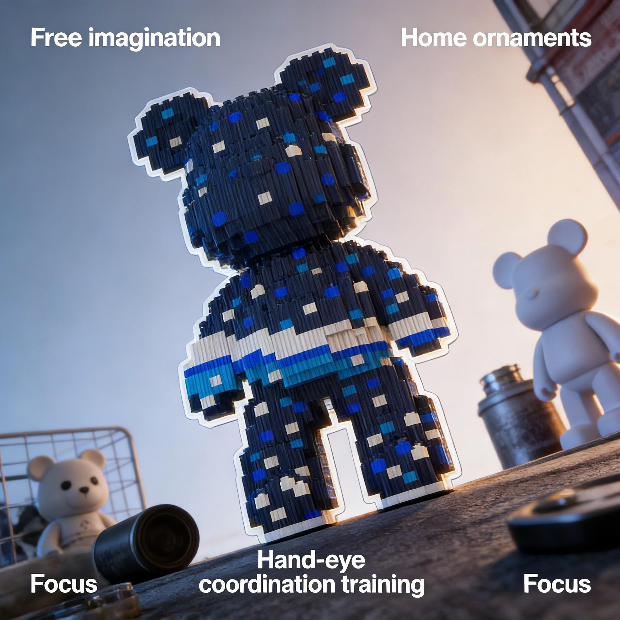 Star Sea Pattern Bear Series Building Blocks Model, 1688pcs, Original Authentic, New 2026 Size, Gift Idea, DIY Craft Decor