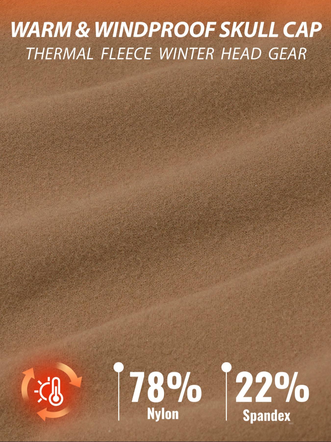 5-Pack Fleece Lined Hats, Unisex Sports Cycling Inner Caps, Outdoor Winter Warm Breathable Sweat Absorption, Casual Plain Design