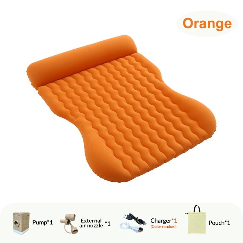 Plush Car Back Seat Inflatable Air Mattress, Portable Airbed, Rear Seat Bed, Free Electric Pump Included, Ideal for Road Trips, Camping, Suv/car Travel, Leak-Proof Thick Air Bed