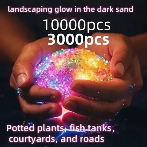 Glow-In-The-Dark Sand for Garden Decor, Home, Wedding Party Festival Fish Tank Aquarium Decoration, Outdoor Landscape Pottery Mini Multicolor Reusable Gardening Accessories, Aquarium Supplies