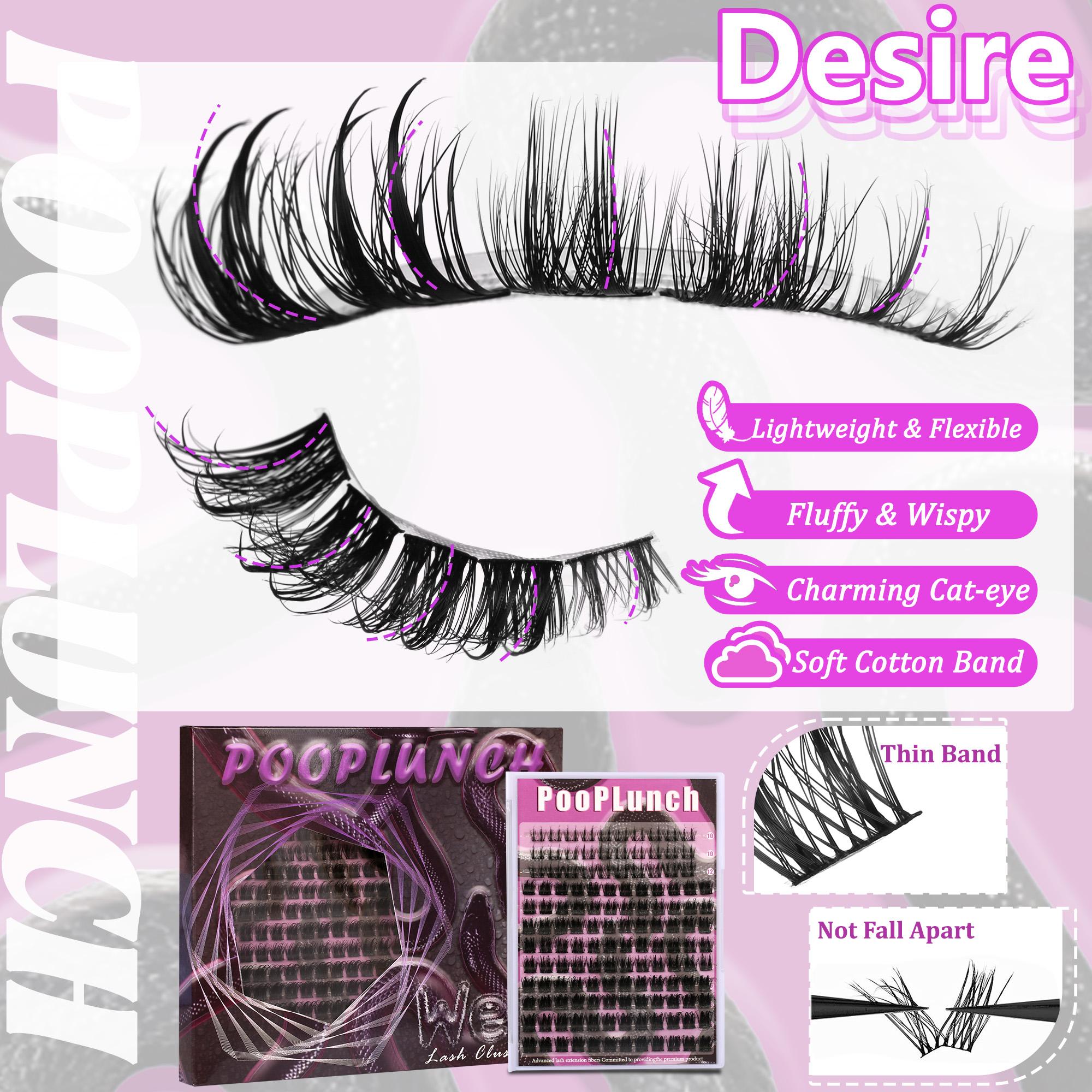 Lashes map for clusters  Kit Spiky Wet Eyelashes Extension Kit , 10-18mm Individual Lashes Kit with Lash Bond and Seal Makeup