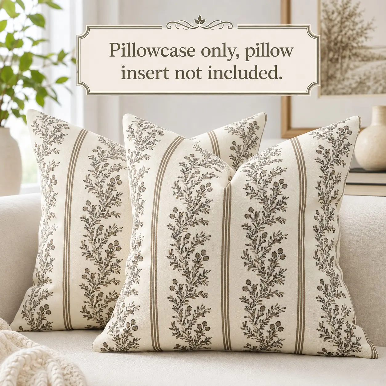 2-Pack Multi-Color Polyester Pillow Covers, Vintage Floral Sofa Decor, Cottagecore & French Country Aesthetic，Revitalize Your Home!
