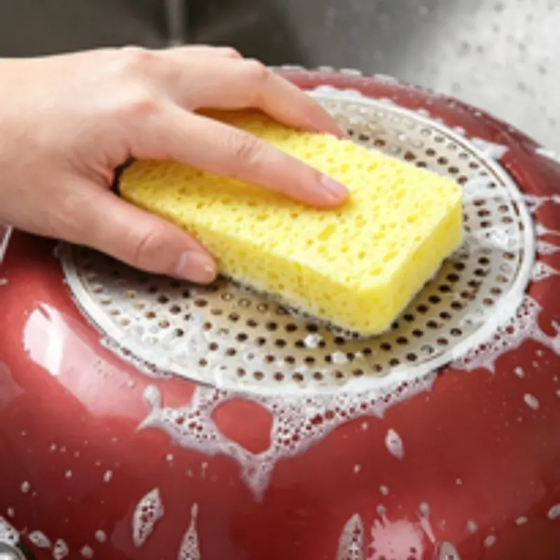 5pcs Compressed Pop-Up Natural Cellulose Sponges,5 Colors Non-Scratch Heavy Duty Kitchen Dish Sponges,Thick Absorbent Biodegradable Compostable Cleaning Supplies,Multipurpose for Kitchen,Bathroom DIY Crafts.Exfoliating Quick Rinse Shower Bath Sponges for