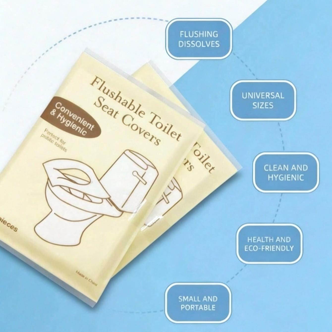 Disposable Water-Soluble Portable Toilet Seat Stickers, Travel Business Toilet Pad, Bathroom Accessories, Camping Gear, Fall Decor