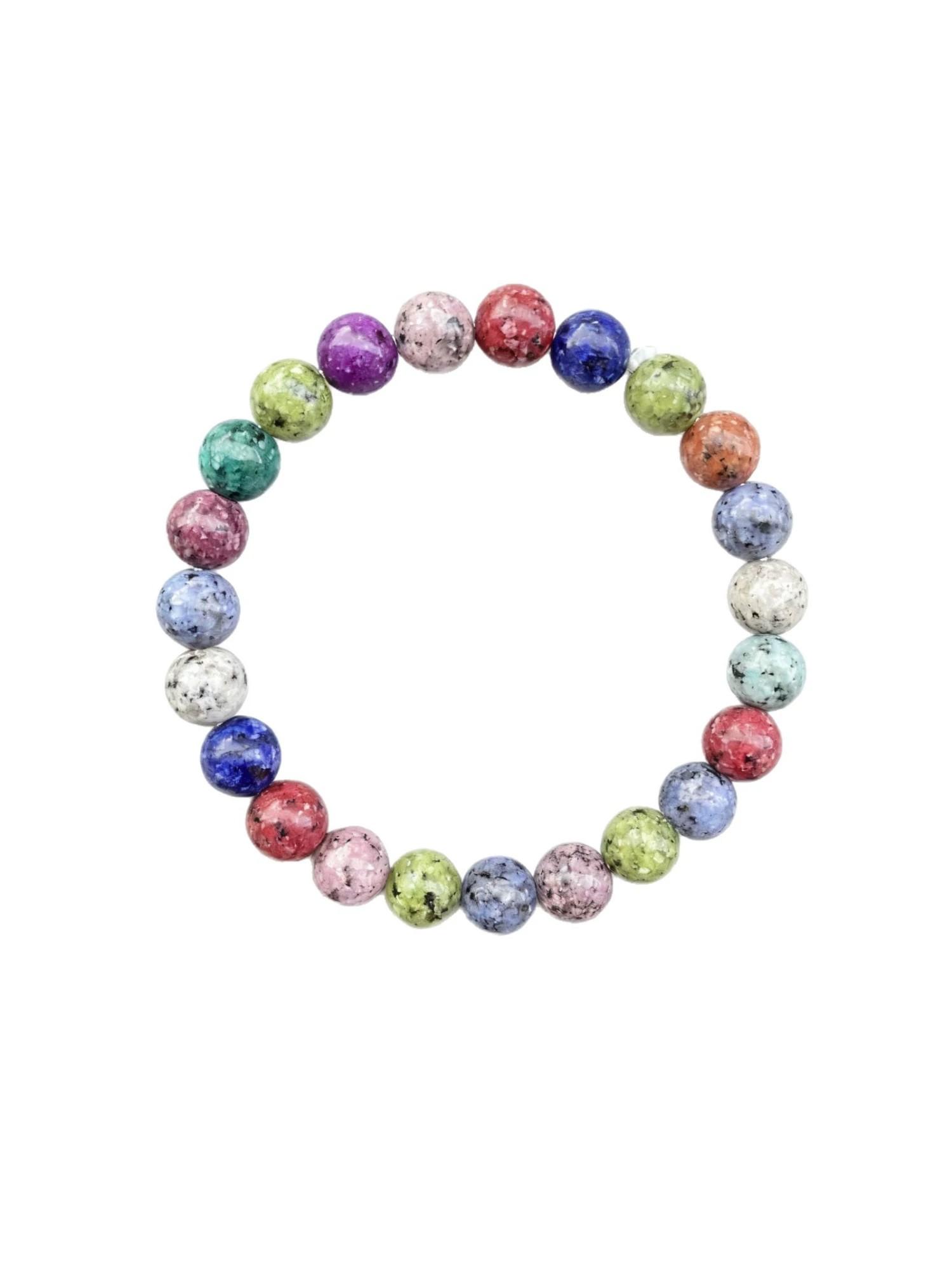 Seven Chakra Natural Crystal Bracelet, Spiritual Healing, Multicolor Energy Stones, Promotes Mental Health and Emotional Stability