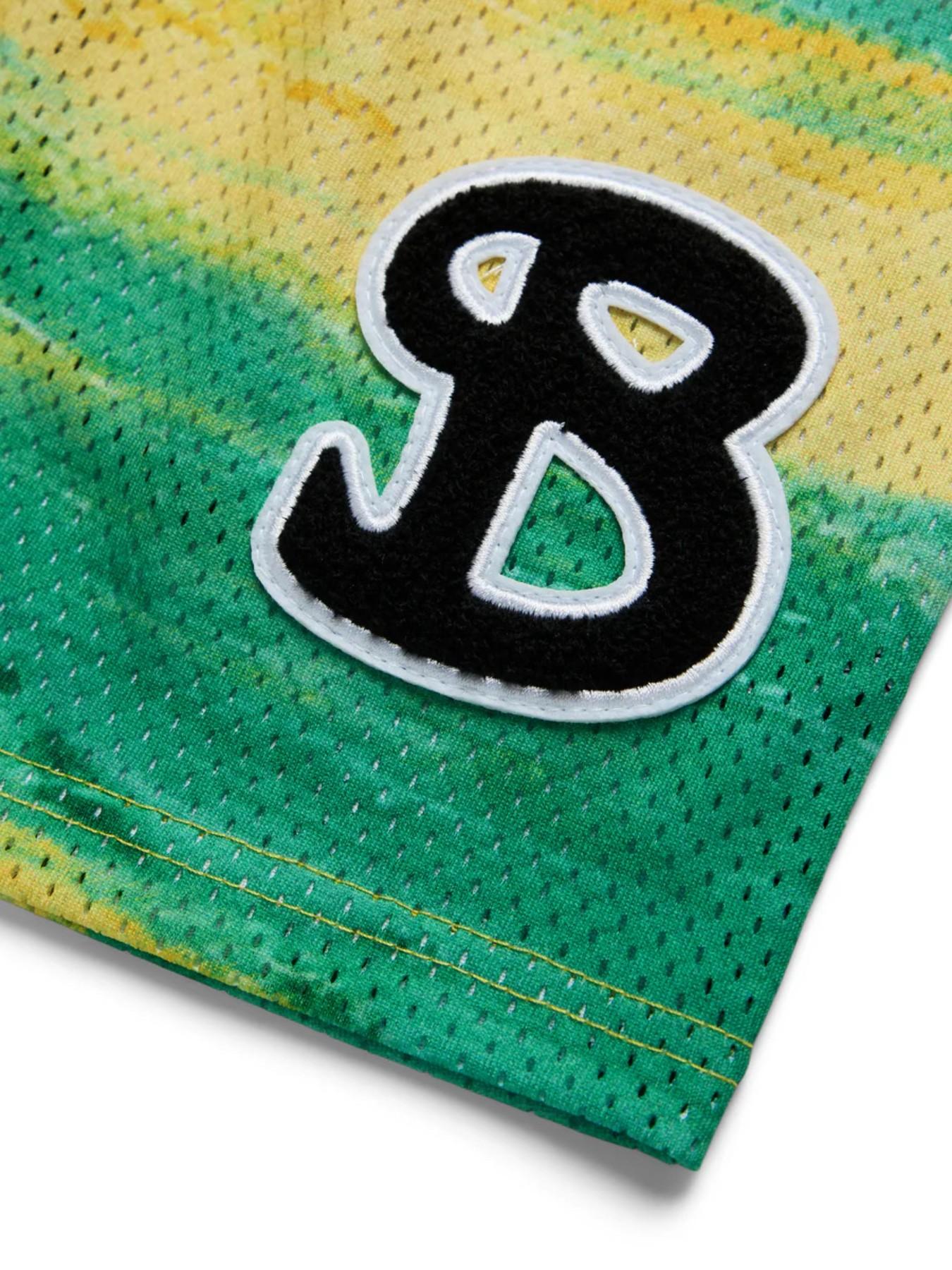 American Style Bktsqd Oil Painting Mesh Breathable Quick-Dry Four-Quarter High-Quality Gym Shorts for Men, Summer Fashion