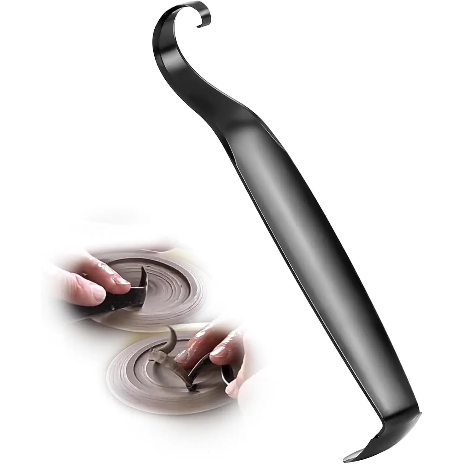 1 Piece Black Versatile Double Ended Pottery Trimming Tool, Sharpened Quality Clay Trimming Tool for Potter Ceramics Craft Working