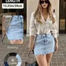 Women's Denim Skirt, Fashion Casual Elegant Ripped Skirt for Daily Outdoor Wear, Ladies Bottoms for Summer, Mini Skirts #GLOBAL PICKS