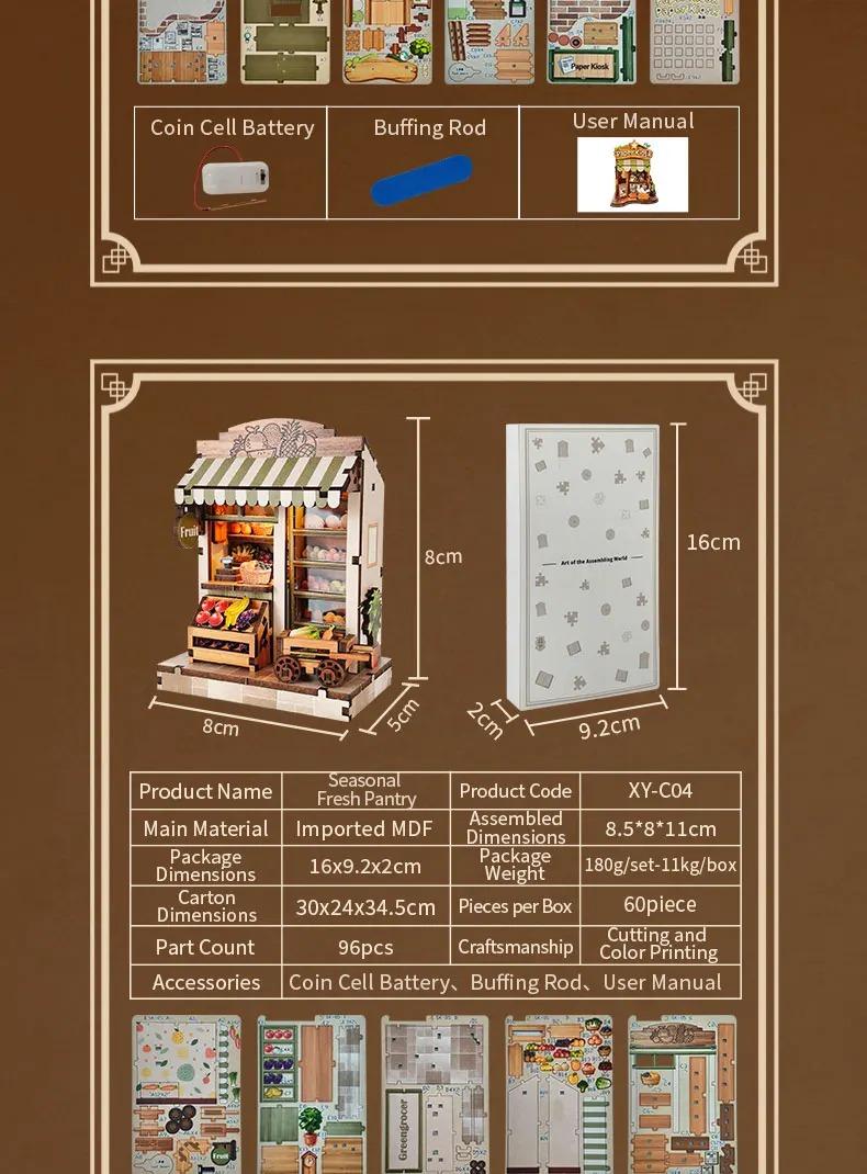 DIY Wooden Miniature Model Kits Mini Casa Japanese Restaurant 3D