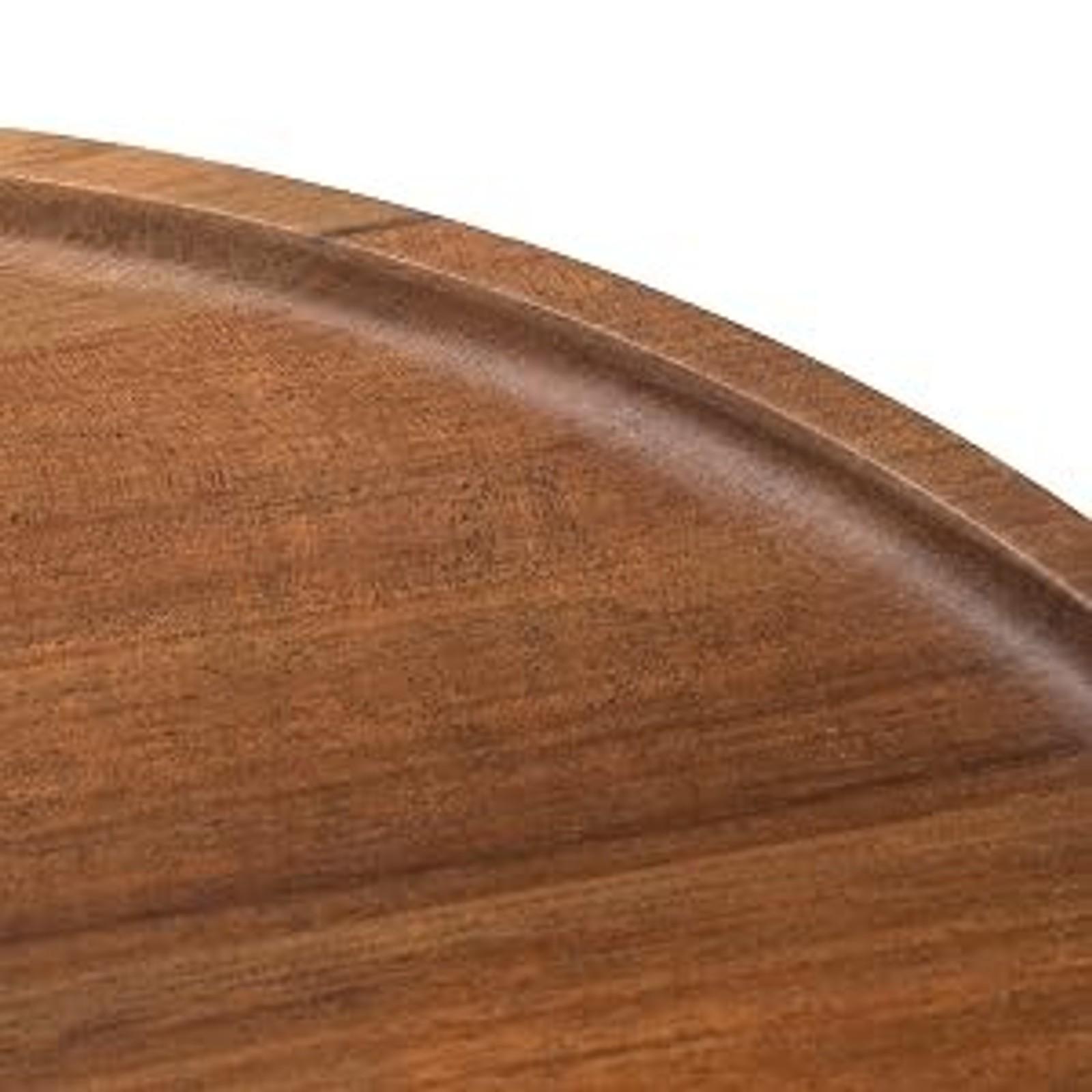 13.8 in Natural Grain Acacia Wood Tray - Kitchen Countertop Serving Tray, Coffee Table Decor, Appetizer Charcuterie Board