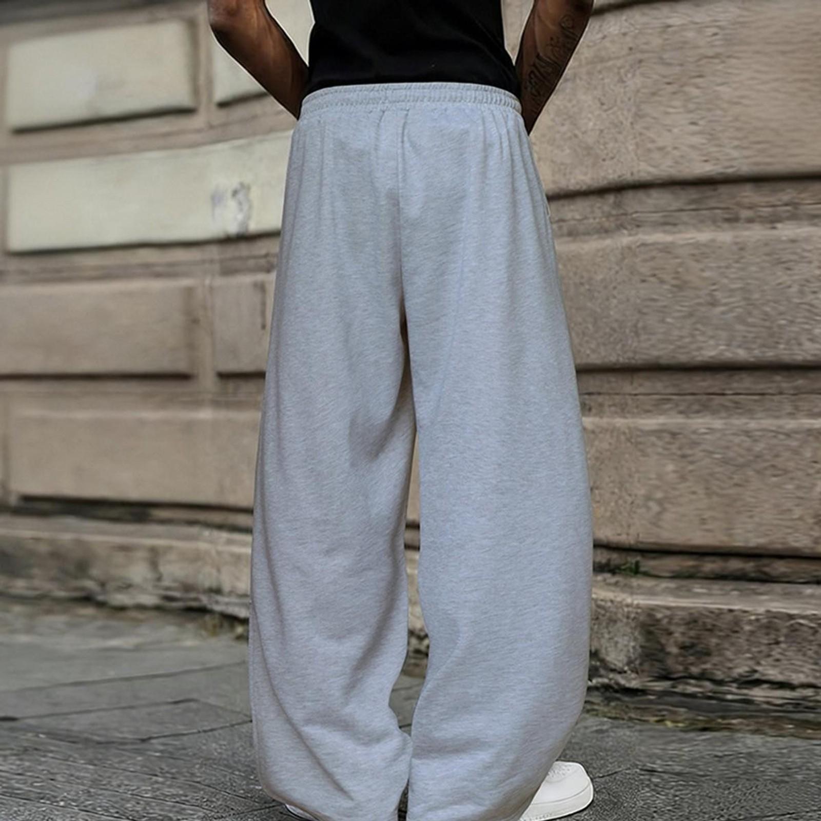 Men's And Woman's Solid Color Straight-Leg Joggers, Wide-Leg Pants with Adjustable Drawstring and Side Pockets, Casual Sports Pants, Minimalist Style, Men's Lounge Pants,Gifts for Boyfriends and Husbands