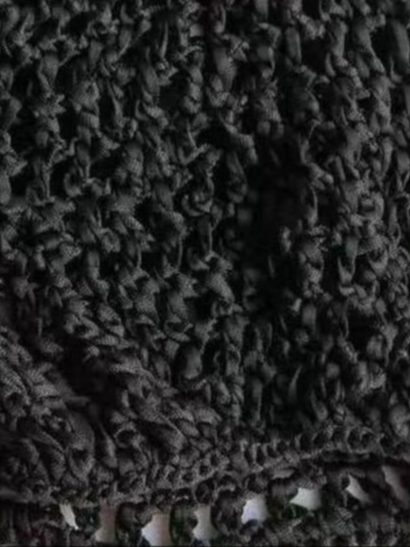 1 set Women's 3-Piece Hair Net Set - Sleep Cap, Bonnets for Sleeping, Neck Gaiter & Wig Liner, Black Mesh Crochet Design for Ballet, Chef Bun & Long Hair Styling