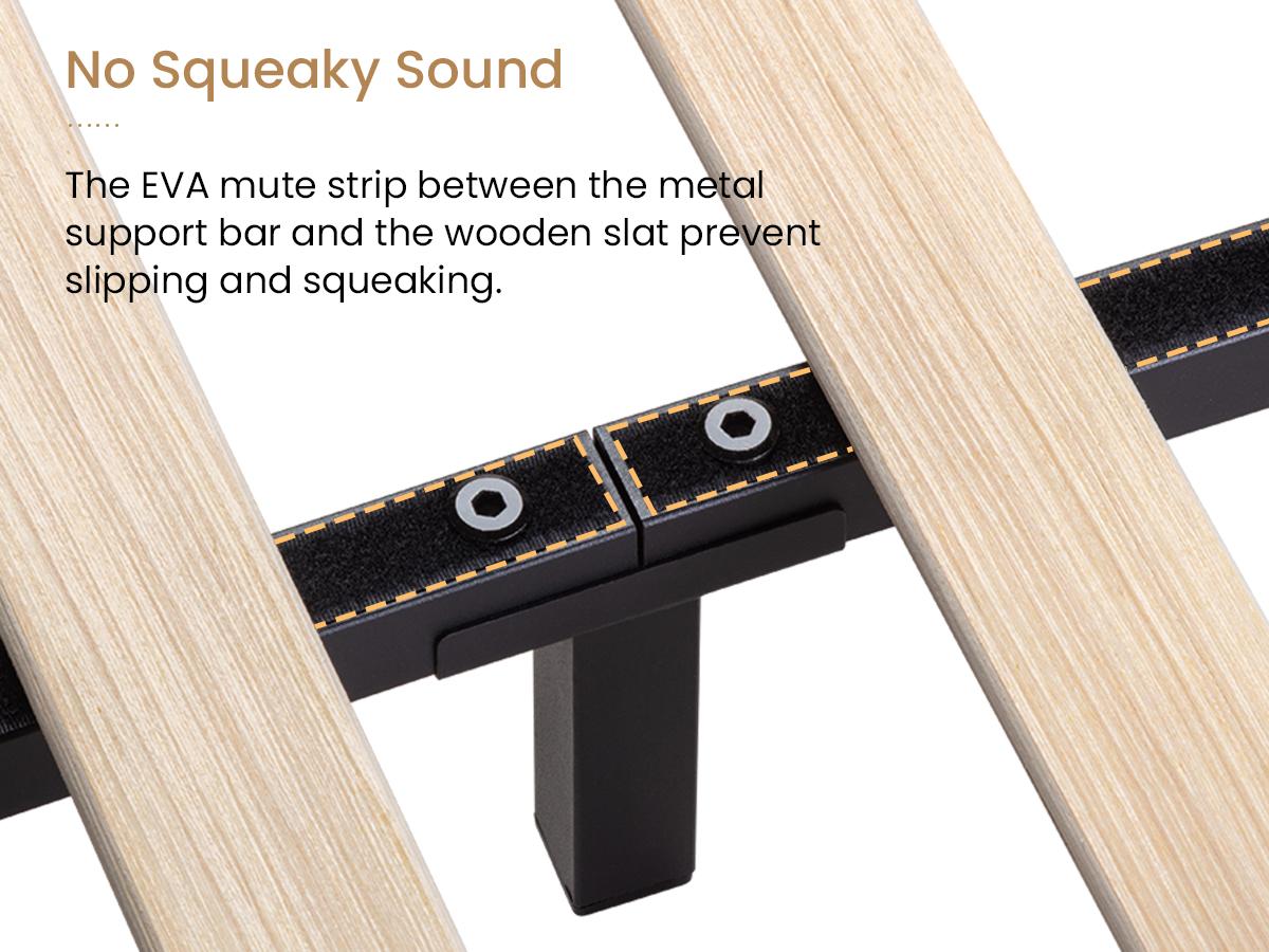 SHA CERLIN Upholstered Bed Frame【Frame Only No Mattress】Deluxe Low Profile Sleigh Bed with Faux Leather Ergonomics Headboard, No Box Spring Needed#ChristmasGifts#TikTokShopBlackFriday