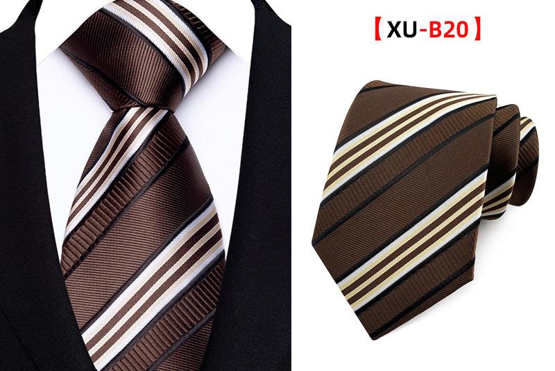 Men's Classic Striped Plaid Necktie - Male Wear for Business Look, Wedding Fit, Formal Suit Accessory - Father's Day Gift for Dad, Husband