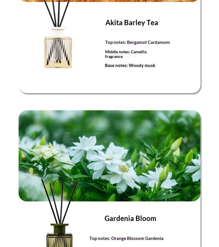 Creative Water Ripple Transparent Bottle Flameless Reed Diffuser Air Freshener Toilet Aroma