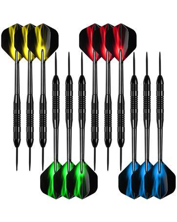 Magnetic Darts - 24 Count Plastic Wing Replacement Darts with Durable Safe Tips for Magnet Dartboard, Outdoor Games Toy for Kids
