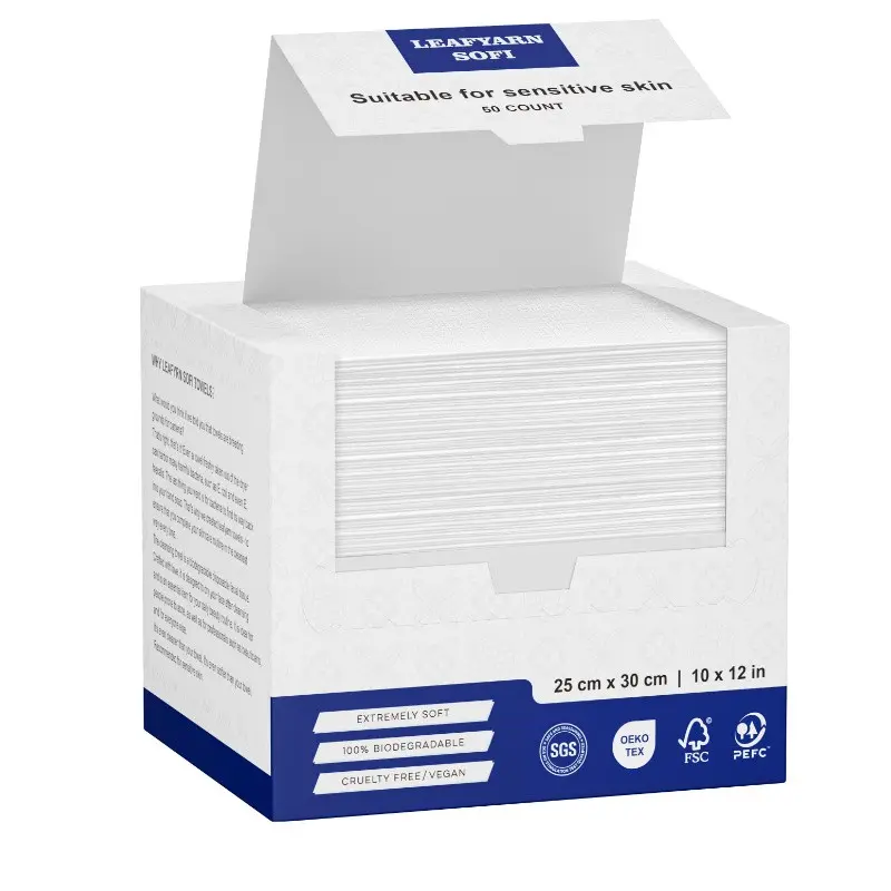 Boxed Face Wipes, Home Use Disposable Cotton Soft Towels, Thickened Large Pure Cotton Absorbent Makeup Remover, Dry Wet Dual Use