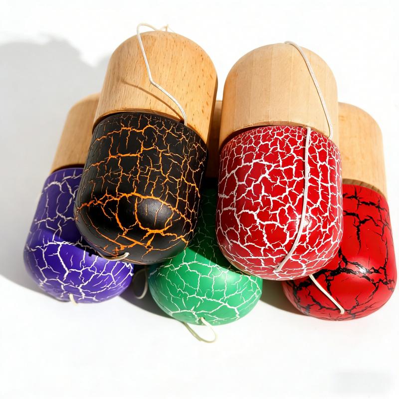New Capsule-shaped Crack Pattern Kendama Skill Ball Trainer | Advanced Reaction & Coordination Tool, Perfect for Outdoor and Indoor Use, Ideal Gift for Beginners and Professional Players