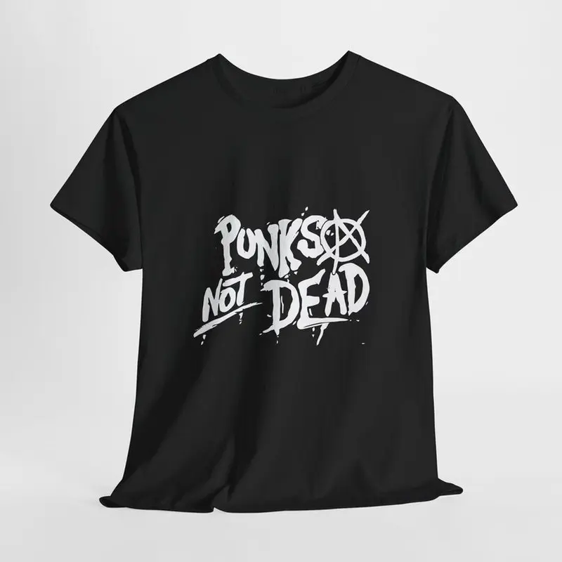 Punk Rock Shirt Punks Not Dead Anarchy Symbol Tee