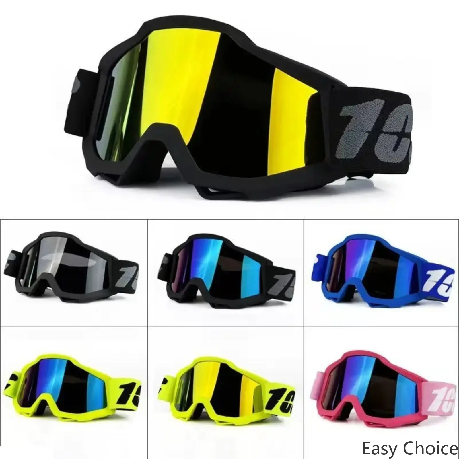 Unisex Full‑Rim Off‑Road Goggles with Transition UV‑Reacting Lenses, Windproof Dustproof Protective Eyewear, Universal‑Fit Motorbike Gear for Dirt Biking, Skiing & Outdoor Sports