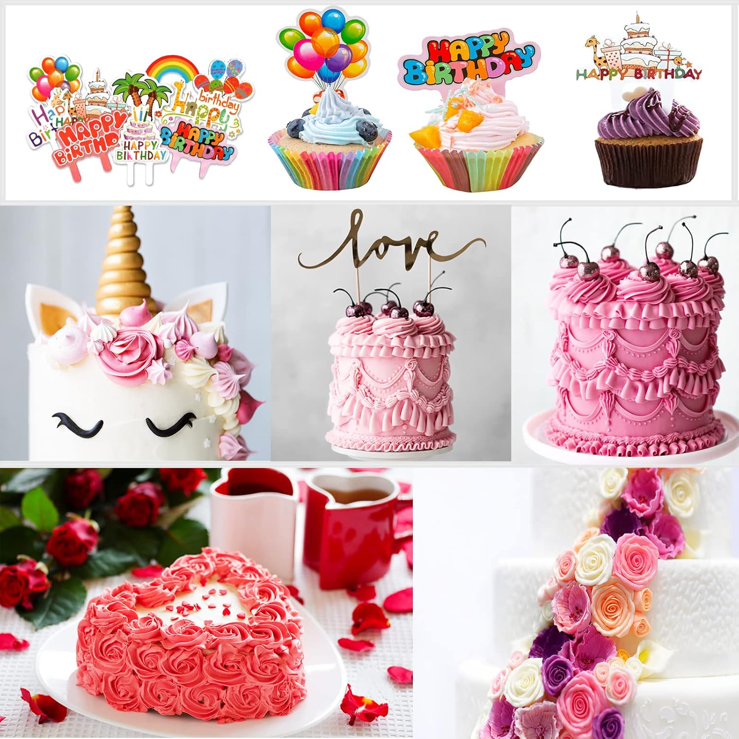 356 cake decoration kit tools, baking accessories with cake turntable, pastry piping bag, suitable for beginners' piping skills, easy to use Professional Cake Decorating Kit