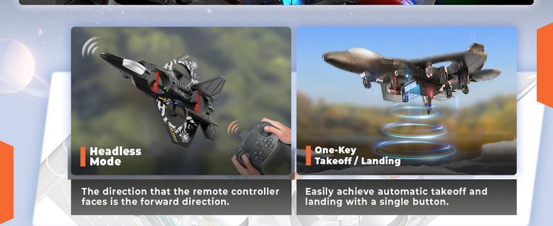 BEZGAR Summer Jet for Children | 2.4GHZ RC Drones Plane, 6-axis Gyro Remote Control Airplane, RC Helicopter, 360° Flip Fighter Jet Toy, Toys for Ages 8-13 with Colorful LED Navigation Lights Gray Blue flying  toys