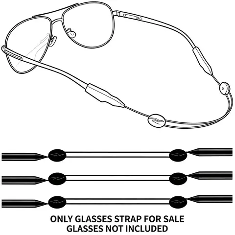 Adjustable Sunglasses Strap, Anti-Slip Retractable Sports Design, Outdoor Accessories for Tennis & Active Use