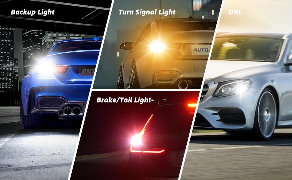 7440 7443 LED Bulb for Reverse Light 6000K White, AUTOONE 2800LM 300% Brighter 7441 7444 T20 W21W LED for Backup Light, Tail Light, Brake Light, Turn Signal Light, Parking Light, DRL, Pack of 2