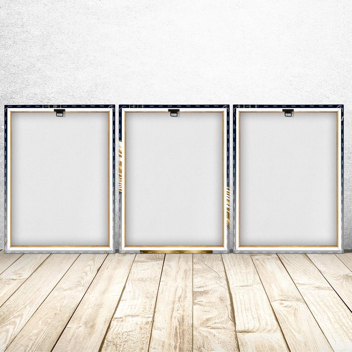 3 count wooden frame canvas, fashionable geometric design poster, modern abstract art decoration, Contemporary Art, exquisite family poster, suitable for living room corridor wall, HD inkjet printing, waterproof art, Artwork