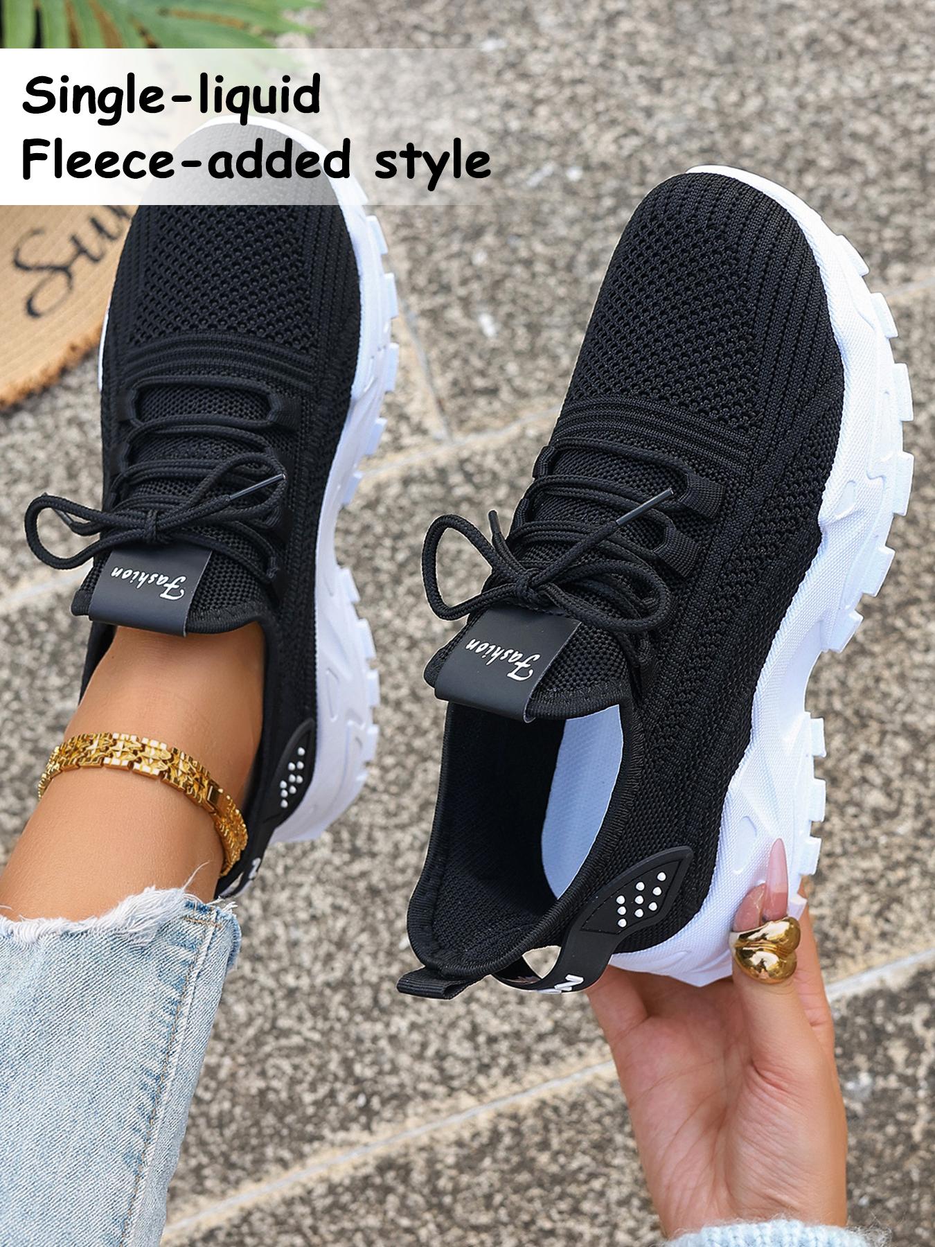 Women's Casual Low-Top Walking Shoes, Textile Upper, PVC Sole, Round Toe Design, All Season Comfortable Footwear, Lightweight Breathable Shoes