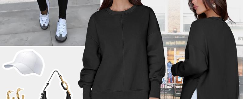 ANRABESS Women Oversized Sweatshirts Thumbhole Long Sleeve Hoodies Shirts 2025 Fall Side Slit Pullover Top Teen Y2k Outfits ANRABESS Women Oversized Sweatshirts Thumbhole Long Sleeve Hoodies Shirts 2025 Fall Side Slit Pullover Top Teen Y2k Outfits