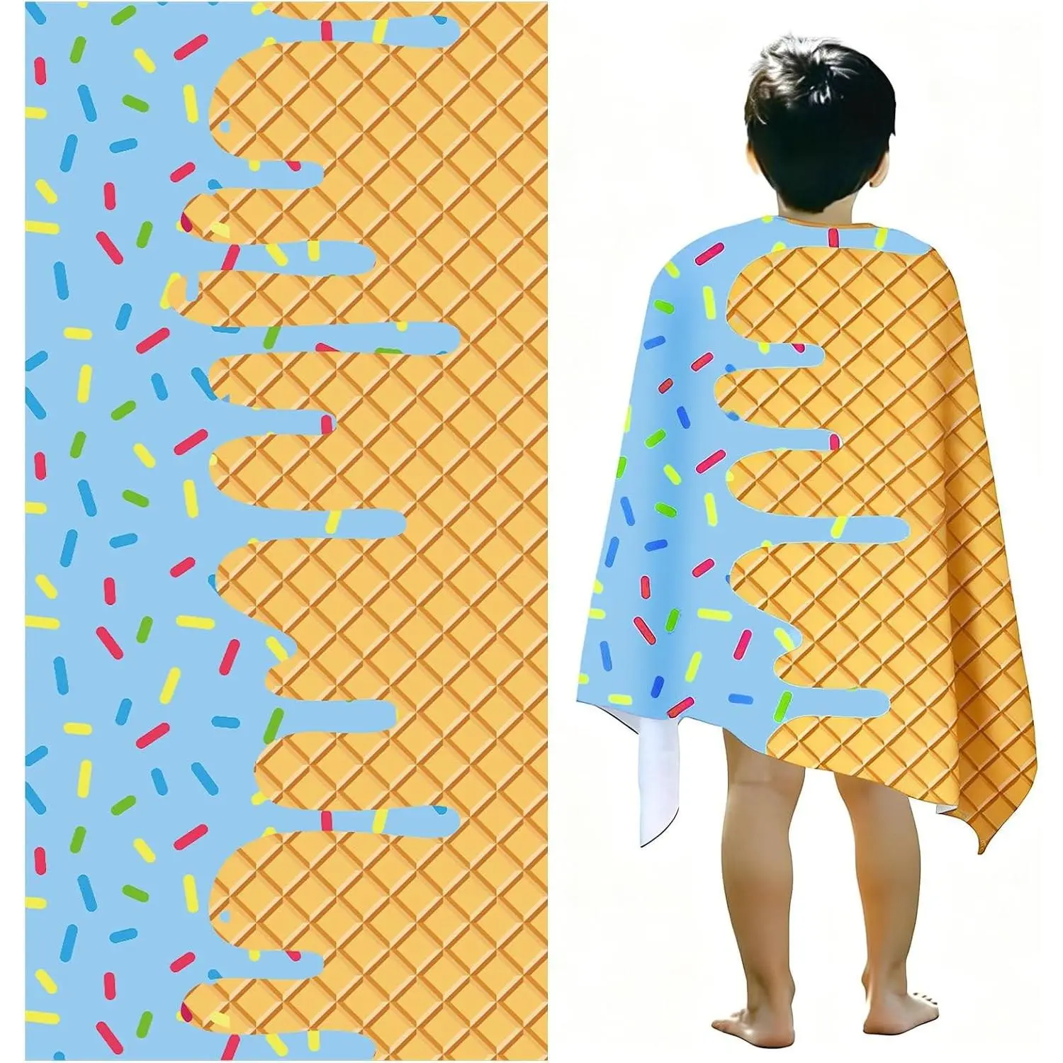 Ice Cream Beach Towel for Kid 30 X 60 Inch Baseball Microfiber Pool Towel Absorbent Quick Dry Beach Towel Sand Free Blanket for Boys Girls Summer Pool Party Supplie Bath Sport Travel for Kids Gift