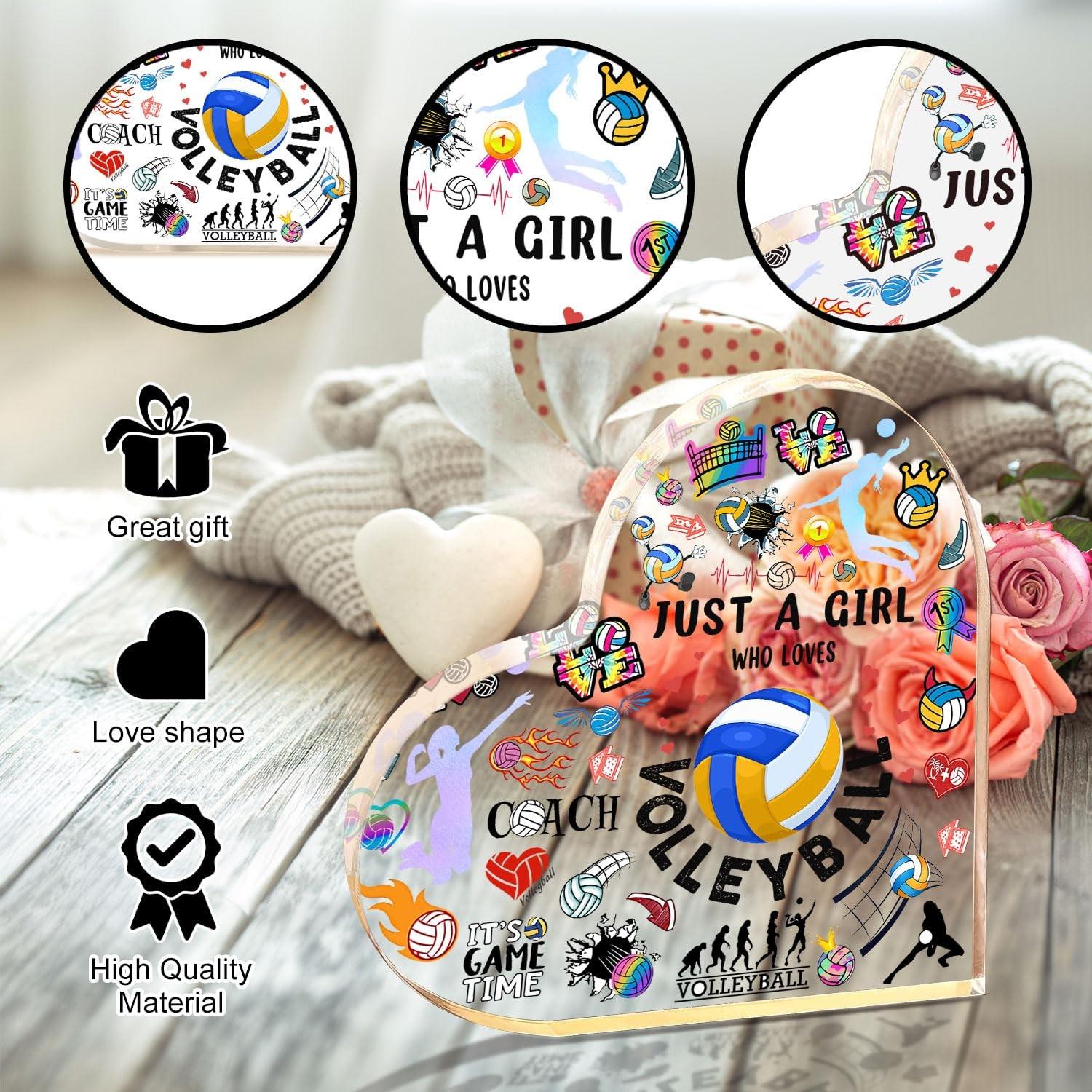 Volleyball Gifts for Women Men, 4x4 Inch Acrylic Plaque, Christmas Birthday Gift, Volleyballs Lovers, Universal Setting