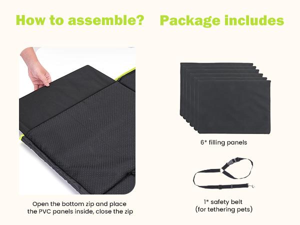 Pecute Pet Car Seat Cover Waterproof Dog Backseat Hammock with Mesh Window & Storage Pocket, 600D Non-Slip for Car/Truck, Easy to Install Washable