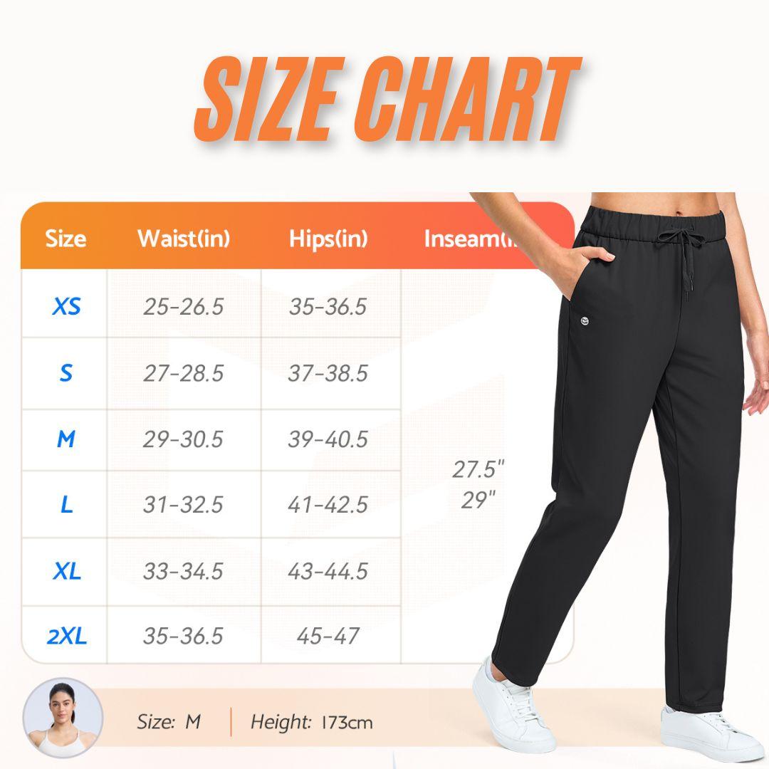 G Gradual Fleece Lined Pants Women 27.5"/29" Golf Pants 3 Pockets Water Resistant Warm Sweatpants for Cold Weather Warmth Elastic Drawstring Casual Wear