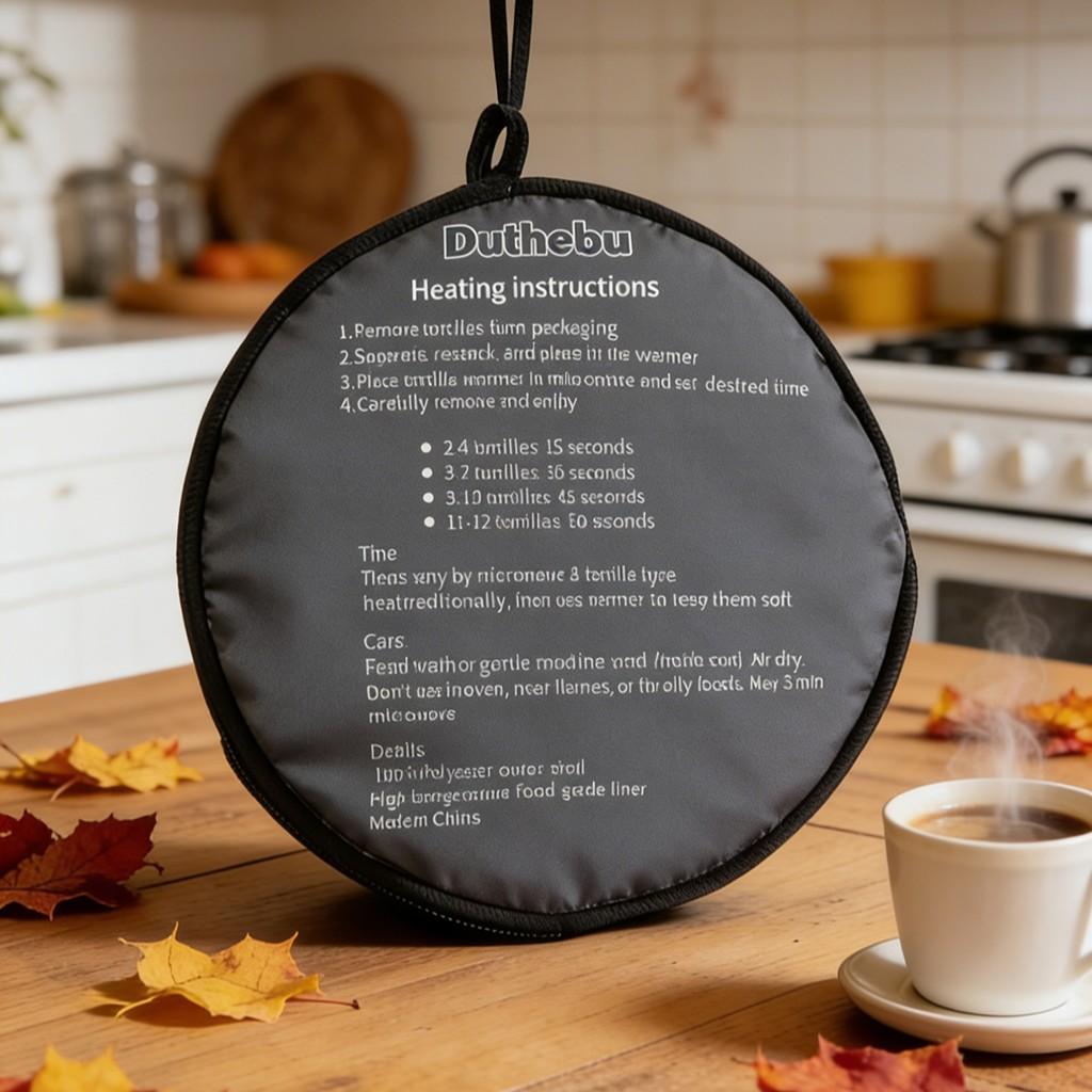 1pcs Mexican Corn Tortilla Insulated Bag Thick Pure Cotton Round Thermal Lunch Bag Food Grade Ice Pack, 1pcs