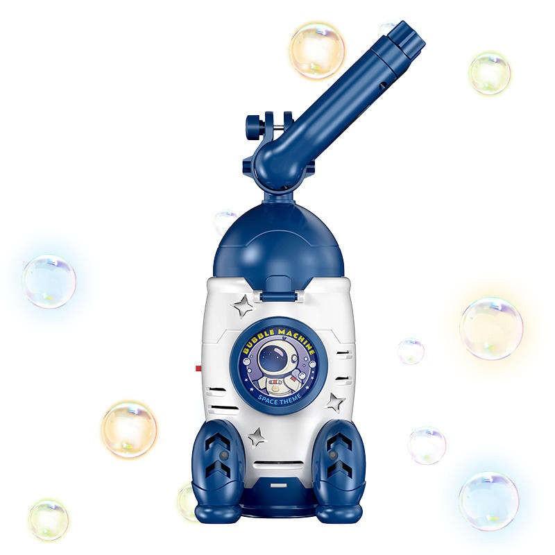 Rocket Car Bubble Machine Bicycle Electric Fully Automatic Rechargeable Kids Outdoor Toy Boy Girl, LED Light, Includes 50ML Bubble Liquid