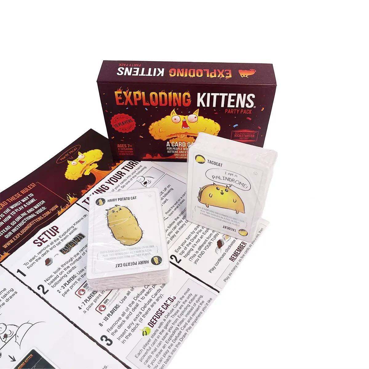 Exploding Kittens Funny Card Game, Multiplayer Party Game, Family Fun, Creative Gift for Birthdays, Holidays, Christmas