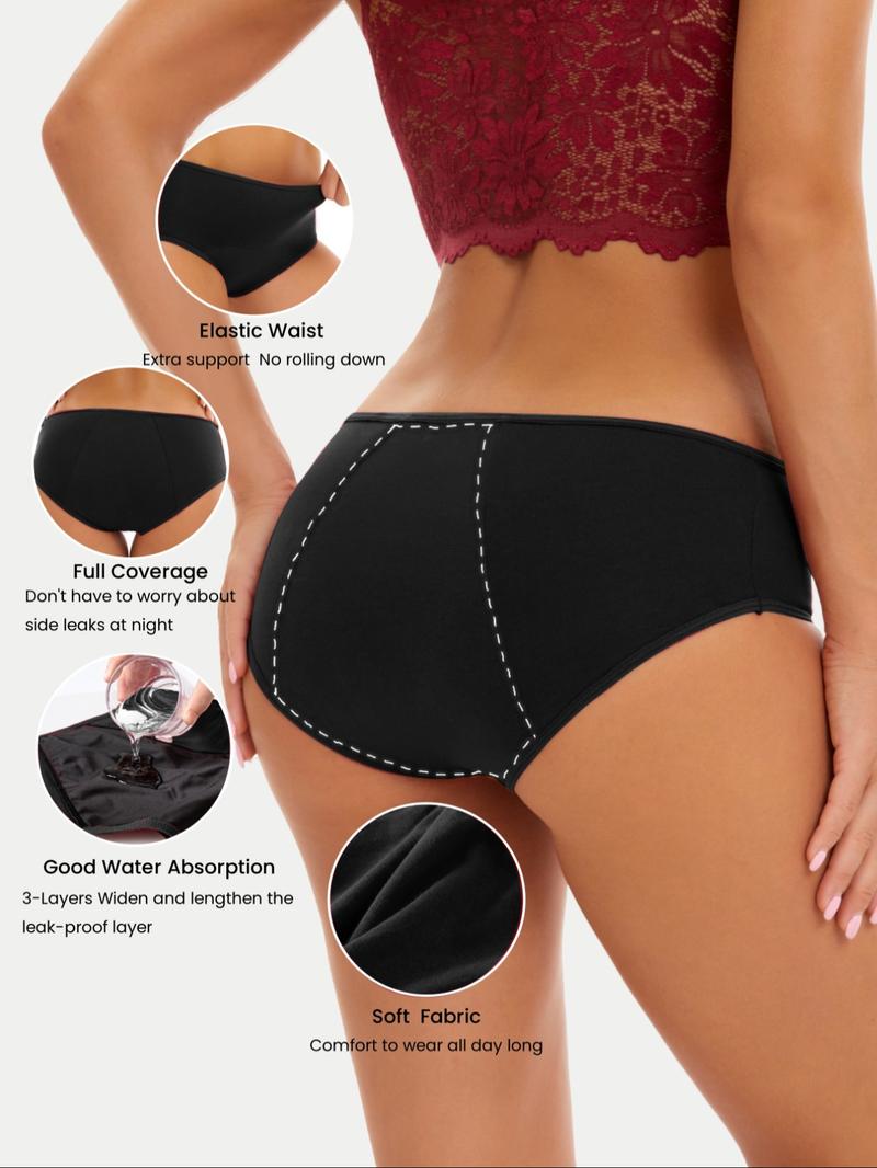 Women's Seamless Period Panties, Comfortable Breathable Leak-Proof Menstrual Underwear,Period Knicker for Daily & Sleep Wear,Essential Style All Seasons for Ladies Lingerie