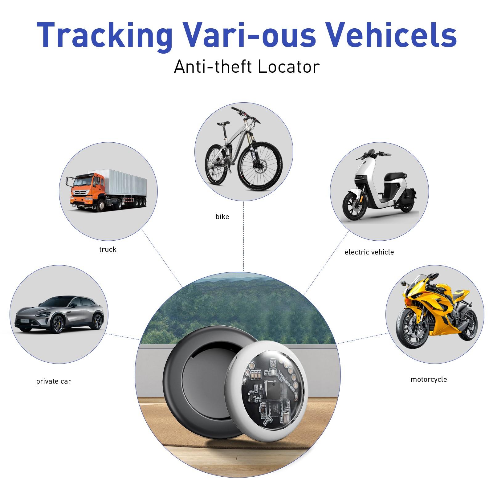 1PC Transparent Vehicle Tracker with Magnetic Case, No Monthly Fee, Global Tracking, Supports Apple Find My iOS System, Fits Cars Bikes Motorcycles Pets Luggage Personal Items