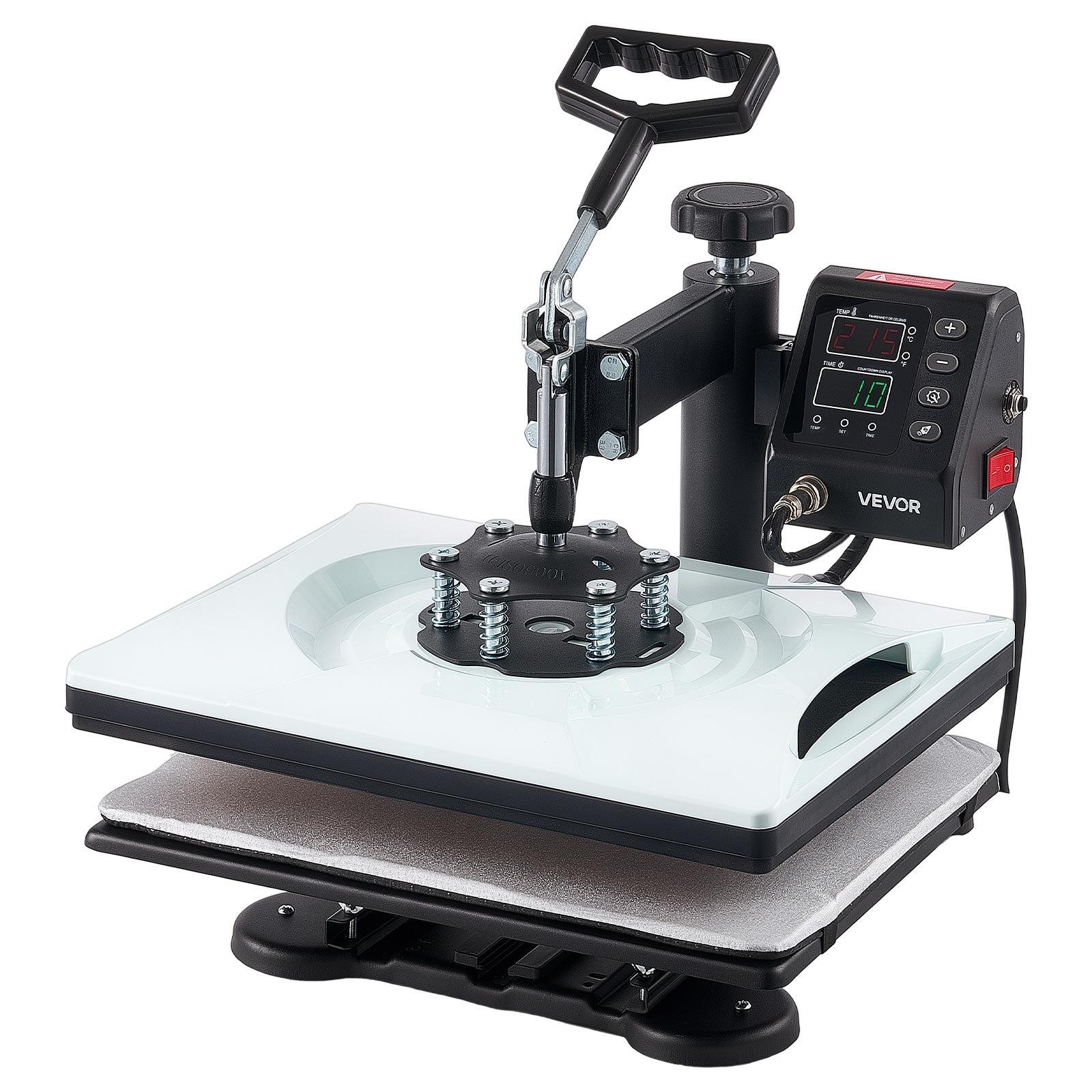 【DealsForYouDays】VEVOR 12x15 in 5-in-1 Heat Press Kit, Fast-Heating Sublimation Press Machine with Digital Control, Even Heating, Precise Time-Temp Settings for T-Shirts, Mugs, Caps