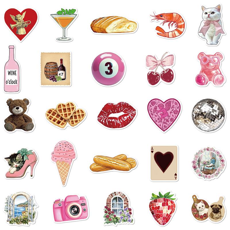 50PCS Aesthetic Pinterest Stickers Creative Decorative DIY Decals for ...