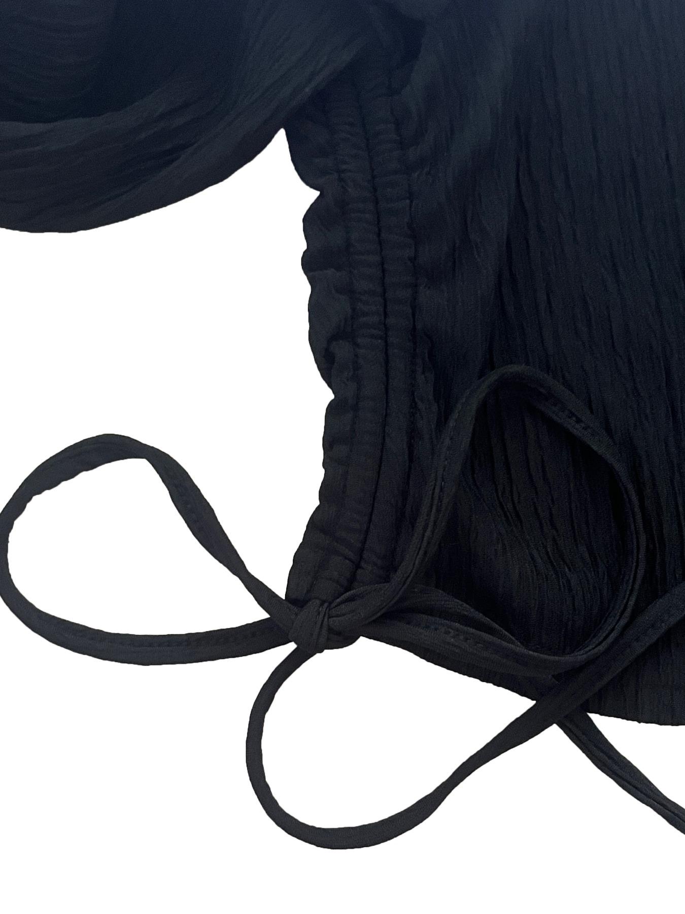 Women's Solid Long Sleeve Crop Top & Flare Leg Pants Two-piece Set, Elegant Fashion Casual Drawstring Top & Bell Bottom Trousers for Daily Outdoor Wear, Women's Clothing for Fall & Winter