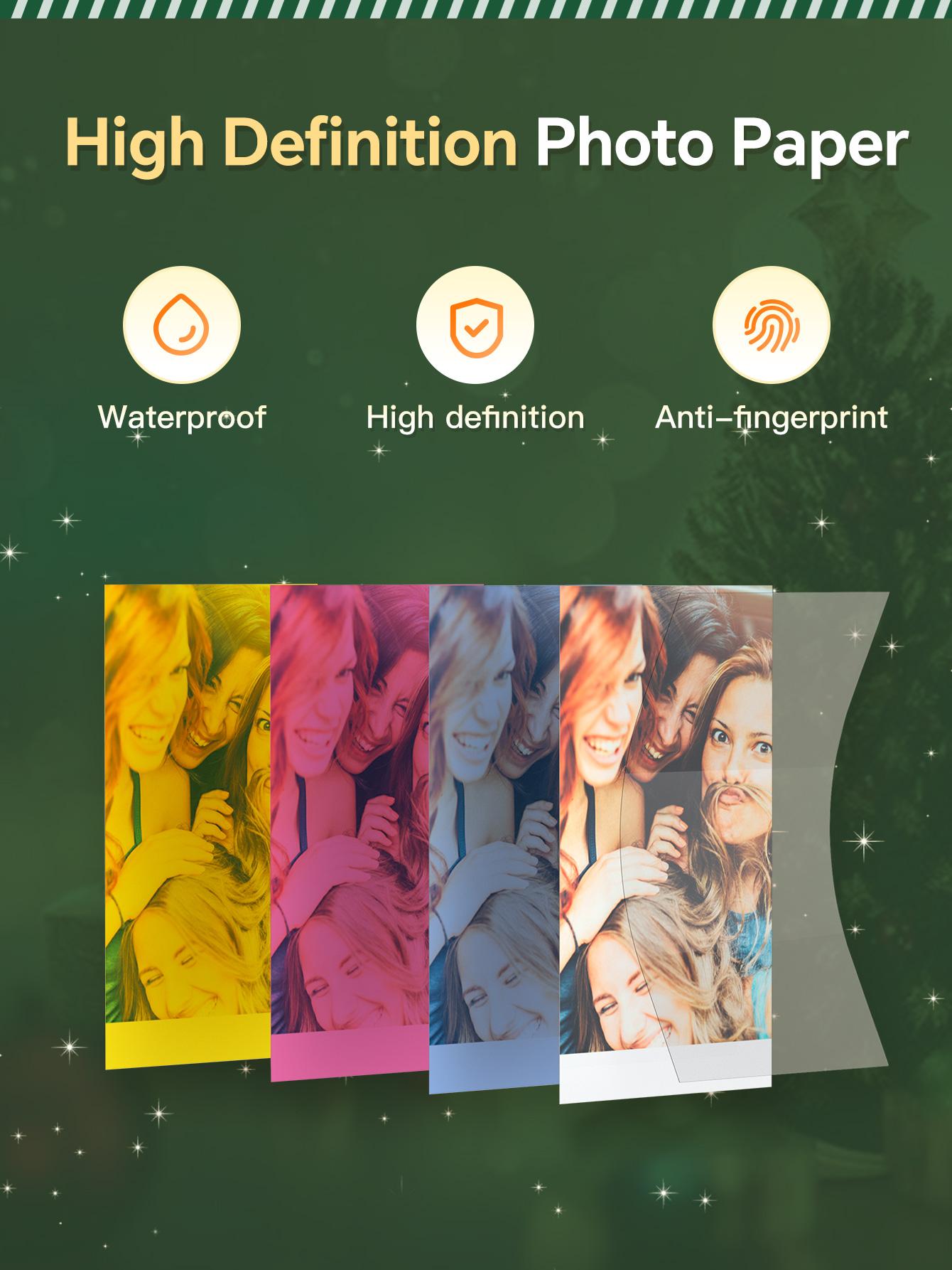 Hanin CP2100 Portable Photo Printer for iPhone & Android - Bluetooth Wireless Instant Printer, 2.1 x 3.4 Inches, Thermal Dye Sublimation for Vibrant, High-Quality Prints