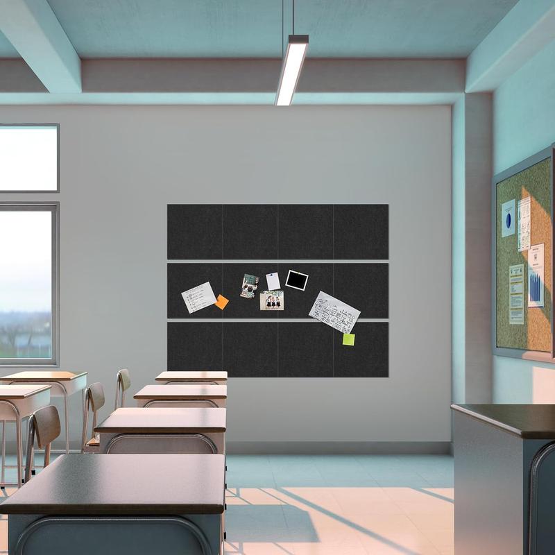 Cork Board, 6 Counts/pack Square Pin Board, Bulletin Board, Vision Board, Photo Board, Wall Decor for Home Office School, Home Decor Accessory