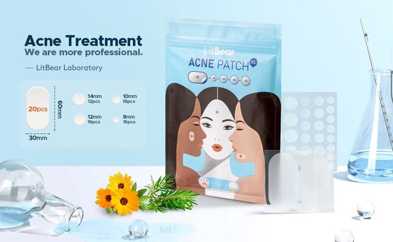 Large Acne Pimple Patches for Face Care ,Acne Spot Dots 5 Size 80pc Skincare, Watch Those Acne Spot Dots Work Their Magic for Skin Repair