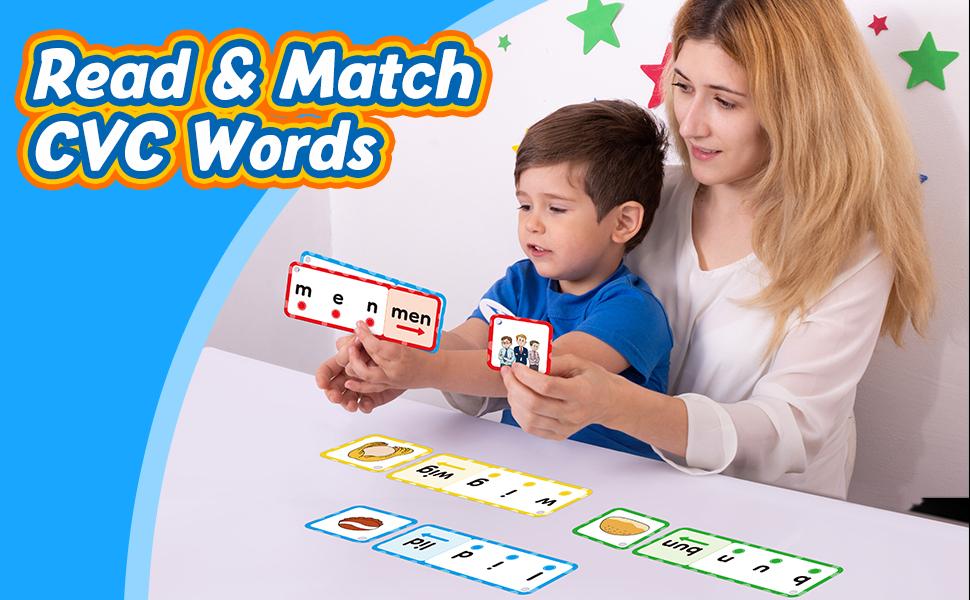 Phonics Flash Card ，Kasfalci，Learn to Read ，Blends and Digraph Cards ,phonics games， sight word games，learning activity，educational toys Vocabulary Flashcards Animals Reusable