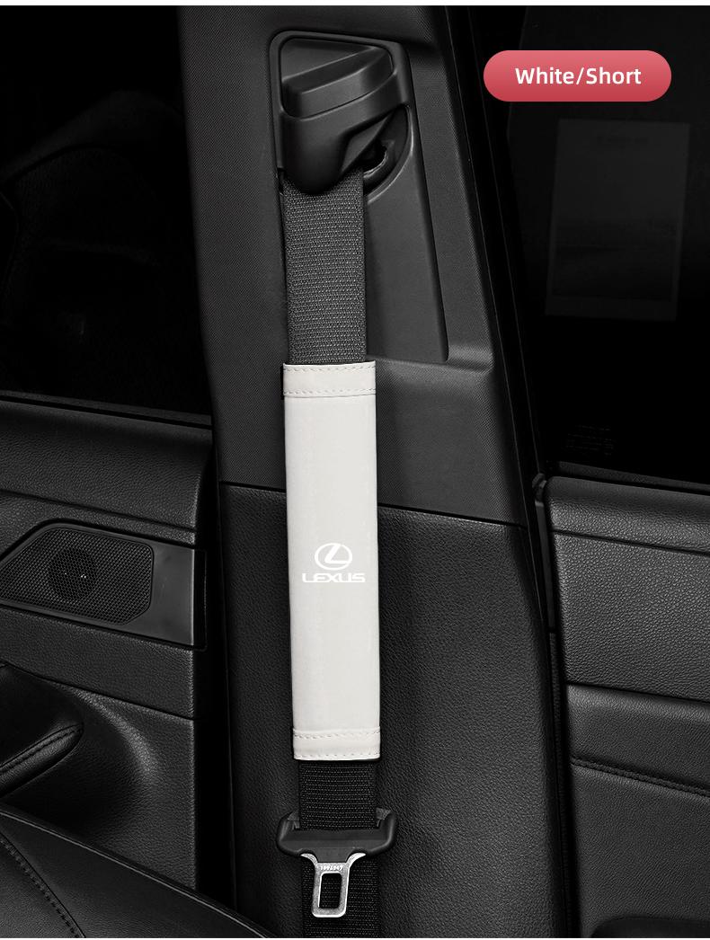 2Pcs Car Seat Belt Safety Shoulder Covers Car Accessories For Lexus IS500 LS460 RC200 LM300 RX450 LX NX350h LC UX CT RZ450e RC300 GX400 GS200t GS300h LS600 RX300 TX LBX HS250